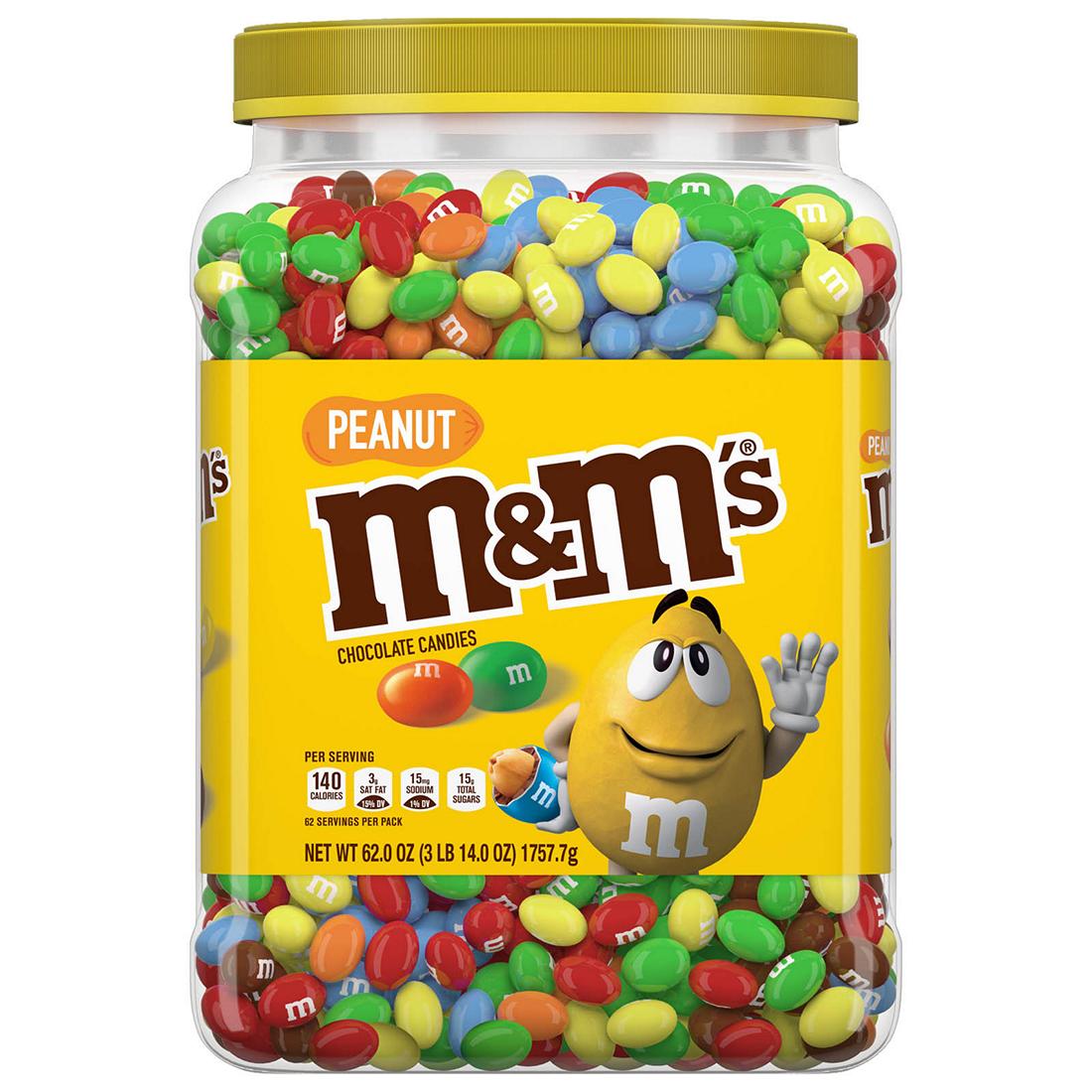 Mars M&M's Milk Chocolate Candies - 62 oz jar