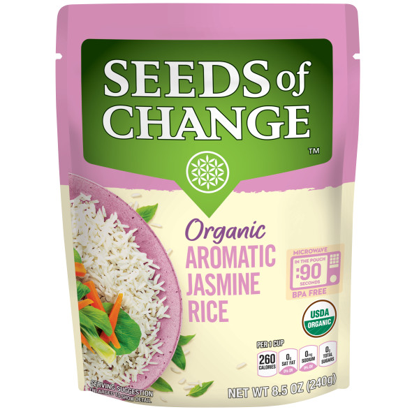 Seeds of Change Quinoa Orgánica y Arroz Integral con Ajo (8.5 oz., 6 ct.)