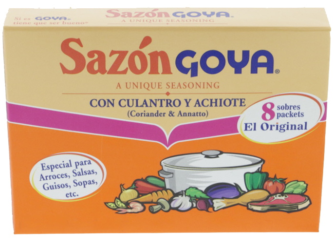 8 pack) Goya Coriander & Annatto Seasoning - Sazon Culantro y