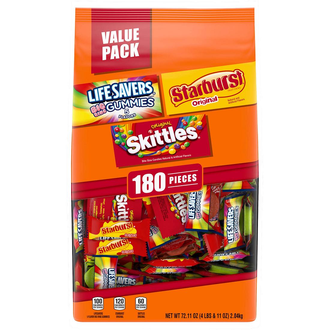 Mars Mixed Skittles, Starburst & Life Savers Chewy Candy Variety