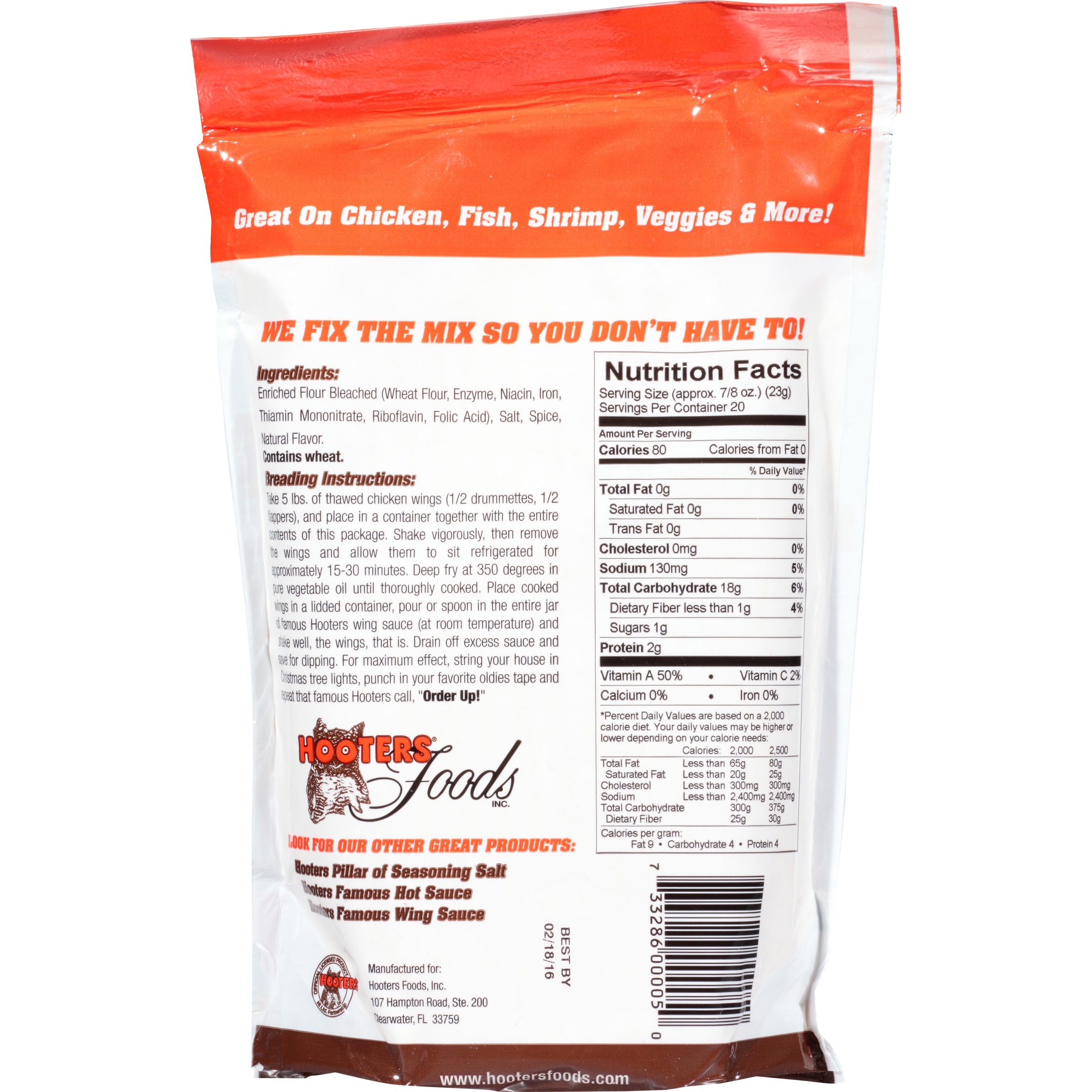 Hooters Wing Breading 1 Lb Caja Usa