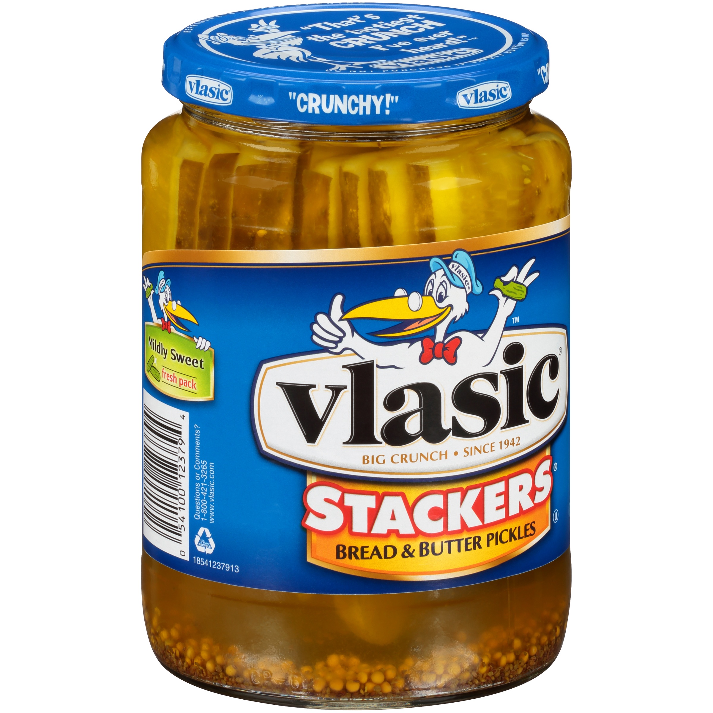 Vlasic Stackers Bread Butter Pickles 24 Fl Oz Jar Caja Usa